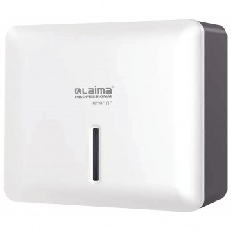 Диспенсер для полотенец LAIMA PROFESSIONAL SUPER (Система H2), Z-сложения, ABS-пластик, белый, 609505