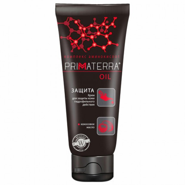 Крем защитный 100 мл, PRIMATERRA OIL гидрофильный для кожи, от масел, красок, смазок Крем защитный 100 мл, PRIMATERRA OIL гидрофильный для кожи, от масел, красок, смазок