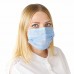 Маски одноразовые КОМПЛЕКТ 50 штук, 3-х слойные, голубые, SANITERRA