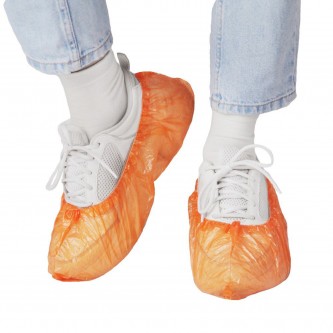 Бахилы оранжевые КОМПЛЕКТ 100 штук (50 пар) СТАНДАРТ+, размер 40х14 см, 18 мкм, 2,5 г, ELEGREEN Бахилы оранжевые КОМПЛЕКТ 100 штук (50 пар) СТАНДАРТ+, размер 40х14 см, 18 мкм, 2,5 г, ELEGREEN