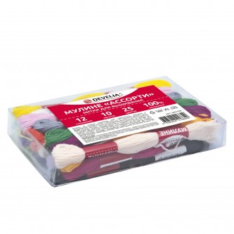 Нитки для вышивания (мулине), Набор 25 цветов, 10 м, полиэфир, DEVELIA (Девелиа), 665430