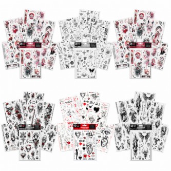 Наклейки-тату, набор 5 листов, АССОРТИ, 21х14,8 см, PY Наклейки-тату, набор 5 листов, АССОРТИ, 21х14,8 см, PY