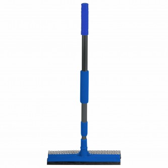 Окномойка с телескопическим черенком из металлопластика 70-120 см и рабочей частью 25 см, ЛЮБАША, 700050 Окномойка с телескопическим черенком из металлопластика 70-120 см и рабочей частью 25 см, ЛЮБАША, 700050