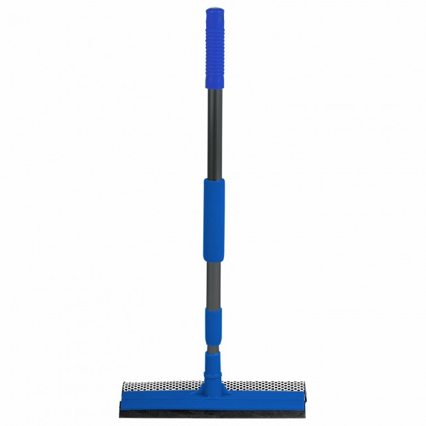 Окномойка с телескопическим черенком из металлопластика 70-120 см и рабочей частью 25 см, ЛЮБАША, 700050 Окномойка с телескопическим черенком из металлопластика 70-120 см и рабочей частью 25 см, ЛЮБАША, 700050