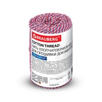 Нить х/б для прошивки документов, ТРИКОЛОР, диаметр 1,6 мм, длина 120 м, BRAUBERG, 700364 Нить х/б для прошивки документов, ТРИКОЛОР, диаметр 1,6 мм, длина 120 м, BRAUBERG, 700364