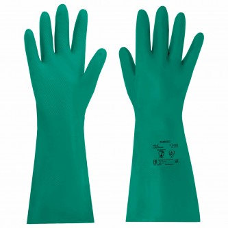 Перчатки нитриловые КЩС ULTRA STRONG химически устойчивые, с хлопковым напылением, зеленые, р-р 7-7,5, S (малый) RABBITEX (РАББИТЕКС) 700910 Перчатки нитриловые КЩС ULTRA STRONG химически устойчивые, с хлопковым напылением, зеленые, р-р 7-7,5, S (малый) RABBITEX (РАББИТЕКС) 700910