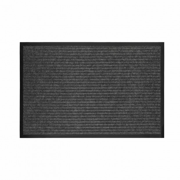 Коврик придверный 60х90см СЕРЫЙ влаго-грязезащитный, 450гр/м2, ребристый, PRIMILA EXT, 701024