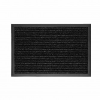 Коврик придверный 40х60см ЧЕРНЫЙ влаго-грязезащитный, 450гр/м2, ребристый, PRIMILA EX, 701027