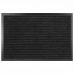 Коврик придверный 50х80см ЧЕРНЫЙ влаго-грязезащитный, 430гр/м2, ребристый, ЛЮБАША СТА, 701032