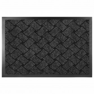 Коврик придверный 60х90см СЕРЫЙ влаго-грязезащитный, 450гр/м2, плетение, PRIMILA KRAF, 701050