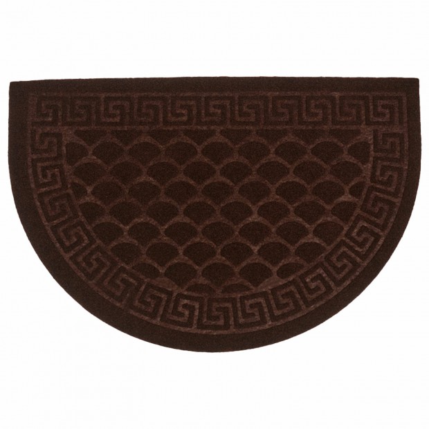 Коврик придверный 60х90см ВЕНГЕ грязезащитный 430гр/м2, ПОЛУКРУГ, фактурный ЧЕШУЙКИ,, 701053
