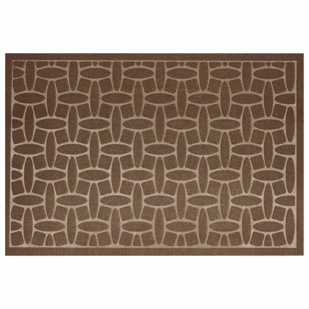 Коврик придверный 60х90см ВЕНГЕ грязезащитный, 430гр/м2, фактурный рисунок WELCOME, Л, 701056