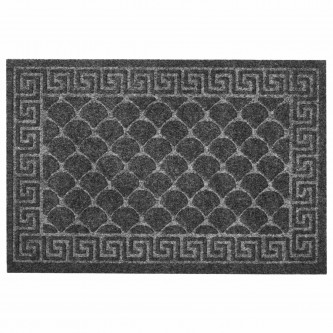 Коврик придверный 40х60см СЕРЫЙ грязезащитный 430гр/м2, фактурный рисунок ЧЕШУЙКИ, ЛЮ, 701058