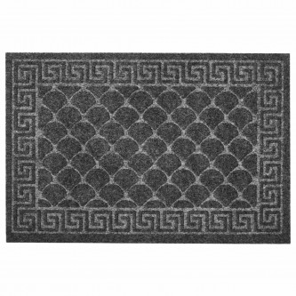 Коврик придверный 60х90см СЕРЫЙ грязезащитный 430гр/м2, фактурный рисунок ЧЕШУЙКИ, ЛЮ, 701061