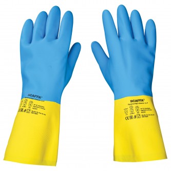Перчатки латексно-неопреновые SCAFFA Спектр, КЩС, хлопчатобумажное напыление, р. 9, L, 00-01017727 Перчатки латексно-неопреновые SCAFFA Спектр, КЩС, хлопчатобумажное напыление, р. 9, L, 00-01017727