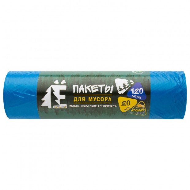 Мешки для раздельного сбора мусора 120л синие в рулоне 20шт ПВД 20мкм 70х110см РОМАШКА ЕЛР-ВР-120С Мешки для раздельного сбора мусора 120л синие в рулоне 20шт ПВД 20мкм 70х110см РОМАШКА ЕЛР-ВР-120С