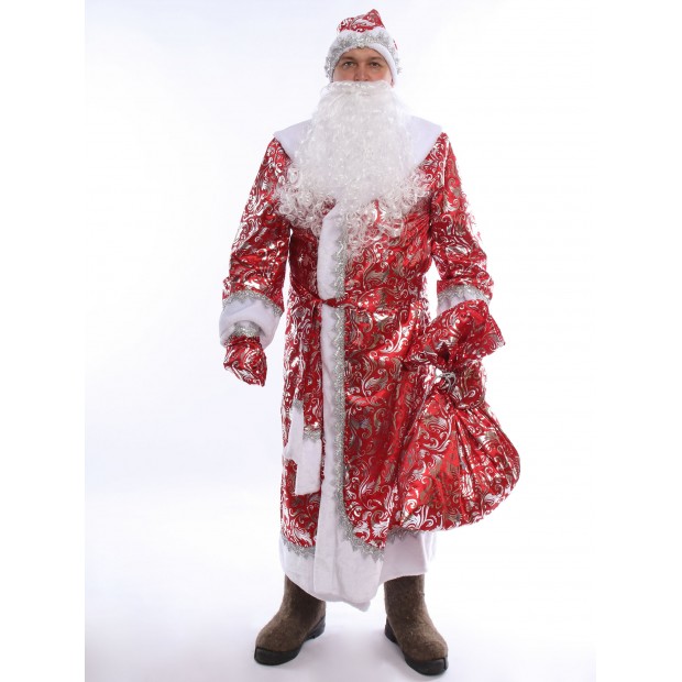 Костюм Дед Мороз сатин взрослый Костюм Дед Мороз сатин взрослый