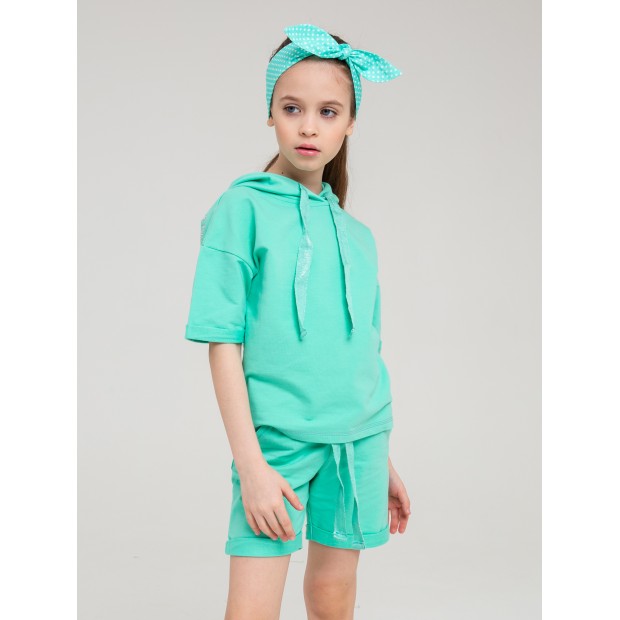 Комплект пуловер шорты для девочки Комплект пуловер шорты для девочки