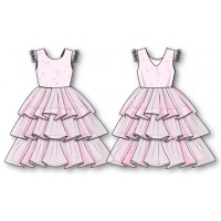 013 п22 Платье 'Каролина' розовый жемчуг р.134-68