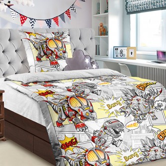 Комплект постельного белья "Динозавр", 1,5 спальный Комплект постельного белья "Динозавр", 1,5 спальный