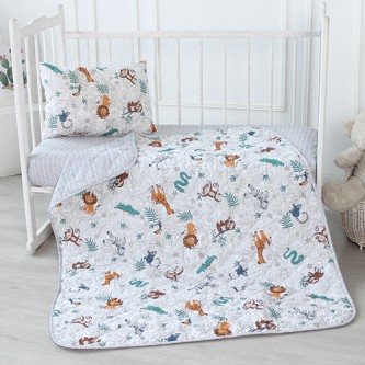 Одеяло-покрывало детское "Сафари" белое Одеяло-покрывало детское "Сафари" белое