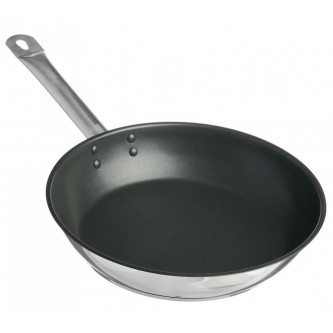 Сковорода 26см без крышки [ОБЩЕПИТ] корпус 0,6мм индукционное дно ТРС 3,5мм покрытие Xylan