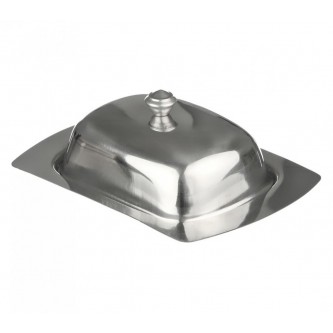 Масленка 19*12,7*6,5см нержавеющая сталь, крышка купол Масленка 19*12,7*6,5см нержавеющая сталь, крышка купол