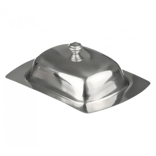 Масленка 19*12,7*6,5см нержавеющая сталь, крышка купол Масленка 19*12,7*6,5см нержавеющая сталь, крышка купол