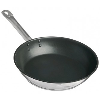 Сковорода 34см без крышки [ОБЩЕПИТ] корпус 0,6мм индукционное дно ТРС 3,5мм, покрытие Xylan