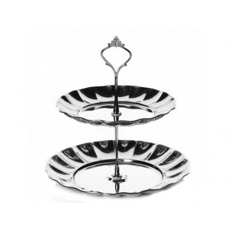 Фруктовница 2-х ярусная нержавеющая сталь Фруктовница 2-х ярусная нержавеющая сталь