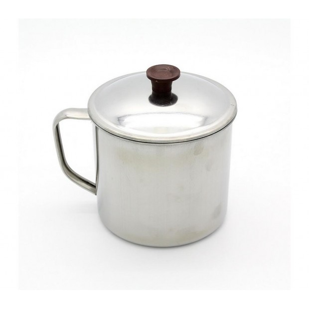 Кружка 900мл 12см с крышкой нержавеющая сталь Кружка 900мл 12см с крышкой нержавеющая сталь