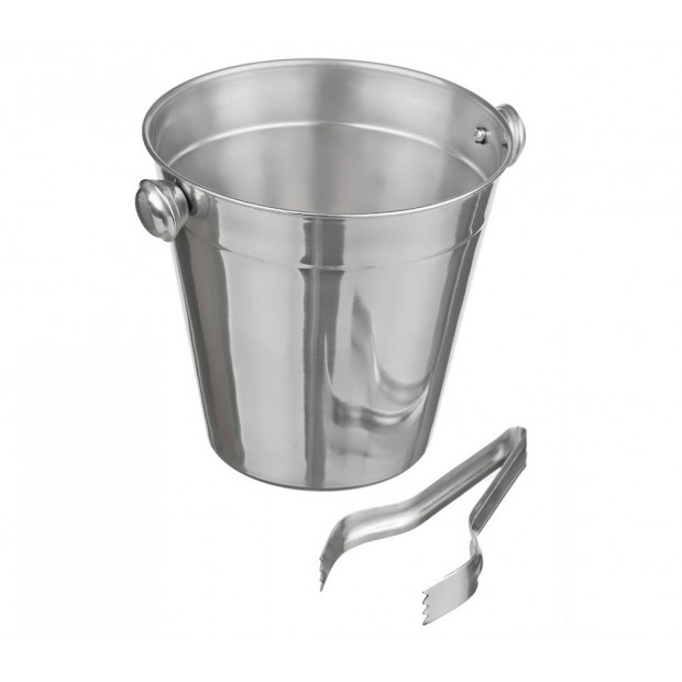 Ведро для льда 1,5л + щипцы из нержавеющей стали