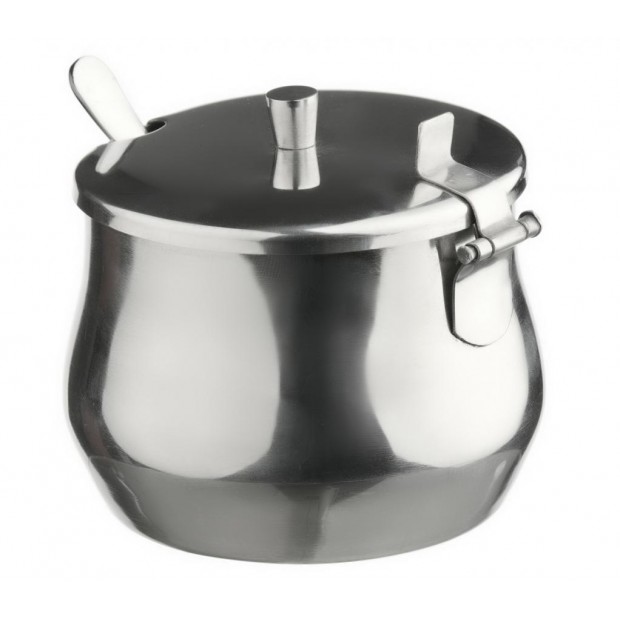 Сахарница с ложкой 350мл 7,5*8,5см нержавеющая сталь Сахарница с ложкой 350мл 7,5*8,5см нержавеющая сталь