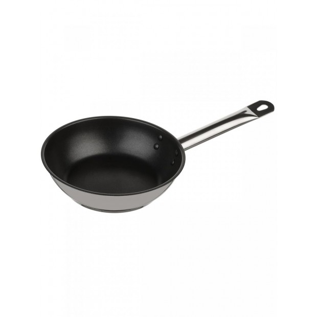 Сковорода 22см без крышкип [ОБЩЕПИТ] корпус 0,6мм индукционное дно ТРС 3,5мм, покрытие Xylan