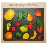 Деревянная Игра Фрукты на магнитах 15 деталей 8351