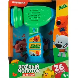 Молоток Ми-ми-мишки 26 песен, мелодий, фраз и звуков.свет HT1114-R