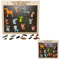 Дер. Игра Магнитная Где чей хвост? 24 деталей 8305
