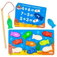 Деревянная логическая игрушка Сортер Рыбалка СОР88