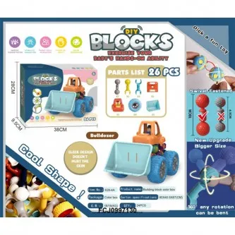 Констр-р 628-4A шарнирный 26 дет.Трактор в кор. Констр-р 628-4A шарнирный 26 дет.Трактор в кор.