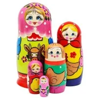 Деревянная Матрешка Подворье 5 шт. Р-45/747 Деревянная Матрешка Подворье 5 шт. Р-45/747