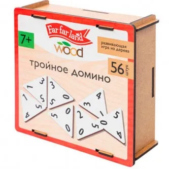 Деревянное Домино Тройное 56 фишек 05611