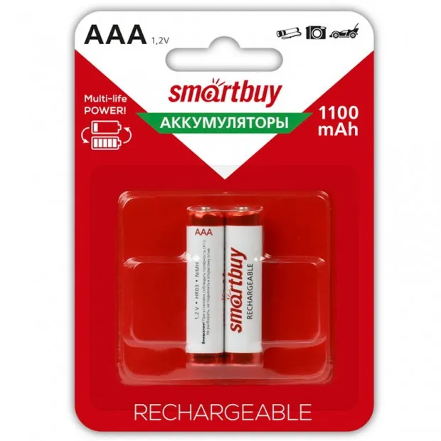 Аккумулятор Smartbuy AAA (HR06) 1100mAh 2BL
