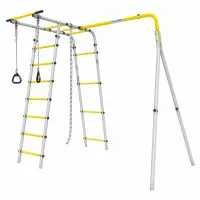 Детский спортивный комплекс для дачи Лесная поляна - 3 (желтый/серый) (без качелей) Детский спортивный комплекс для дачи Лесная поляна - 3 (желтый/серый) (без качелей)