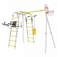 Детский спортивный комплекс для дачи Fitness (Фитнес, желтый/серый) (без качелей) Детский спортивный комплекс для дачи Fitness (Фитнес, желтый/серый) (без качелей)