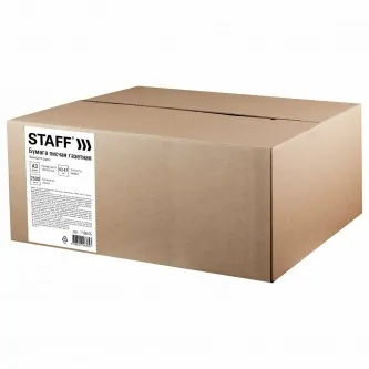 Бумага газетная БОЛЬШОГО ФОРМАТА А3, 43-47 г/м2, 2500 л, для офиса, дома и творчества STAFF, 116645 Бумага газетная БОЛЬШОГО ФОРМАТА А3, 43-47 г/м2, 2500 л, для офиса, дома и творчества STAFF, 116645