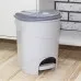 Ведро мусорное с КРЫШКОЙ и ПЕДАЛЬЮ 11 литров, 33х26х27 см, серое, IDEA, М 2891, М2891