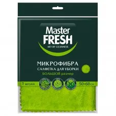 Тряпка для мытья пола из микрофибры, 50х60 см, зеленая, Master FRESH, ШКXXXX