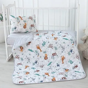 Одеяло-покрывало детское 'BabyRelax' леб. пух 100 гр.110х140, бязь, 'Сафари'